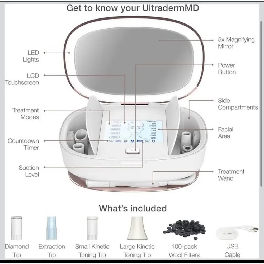 Trophy Skin Ultraderm MD 3-in-1‎ Home Spa Microdermabrasion Deep Skin Exfoliator